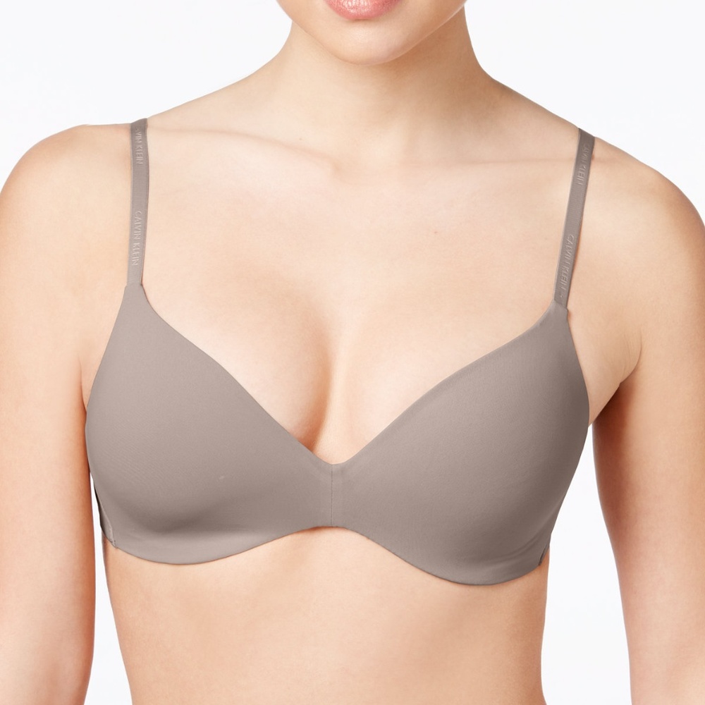 NWT Calvin Klein T-shirt Underwire Bra 34C Stone